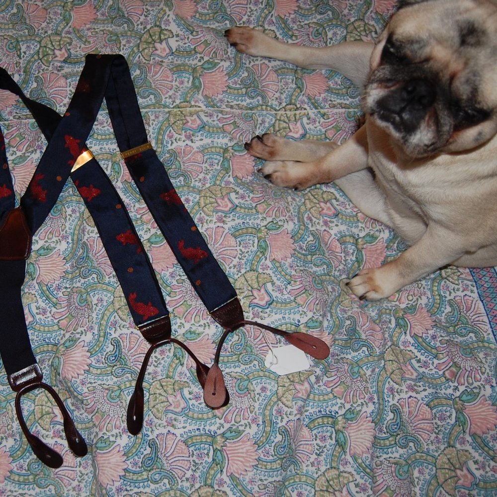 Vintage men's silk suspenders